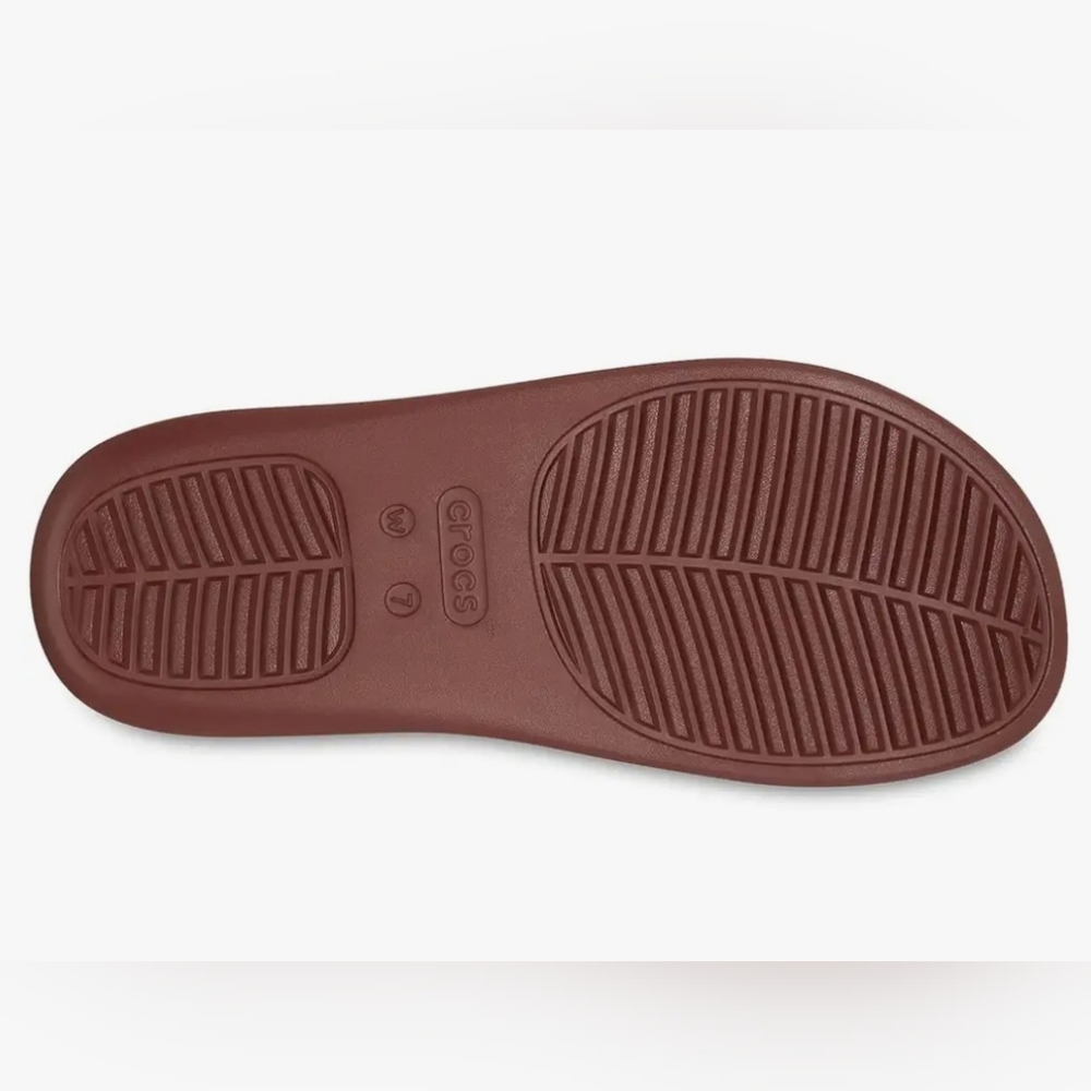 Crocs Women's Getaway Platform Glitter Flip In Dark Clay Size 9 - Picture 4 of 14